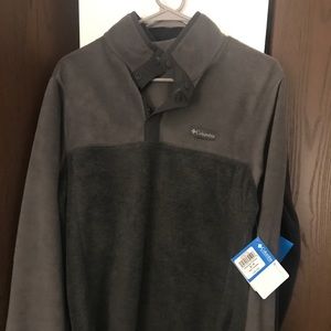NEW Columbia Fleece half snap jacket - grey